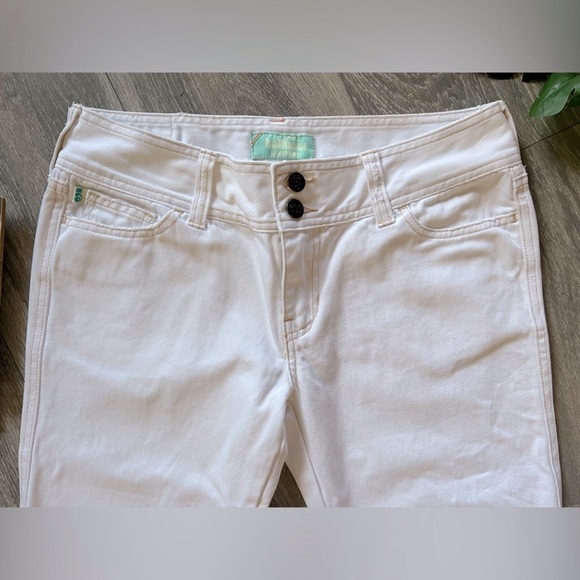 Vintage y2k HCO hollister low rise flare jeans in white. Size 7. - Picture 2 of 12